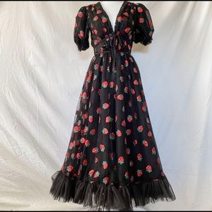 Lirika Matoshi Strawberry Dress in Black